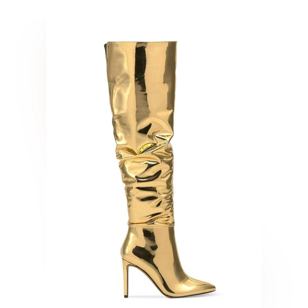 INC lyonna Gold Slouch Boots - Size 9 1/2 - NEW INC International Concepts